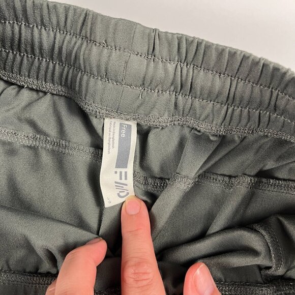 Free FWD women joggers tapered leg drawstring gray size large - Picture 5 of 10